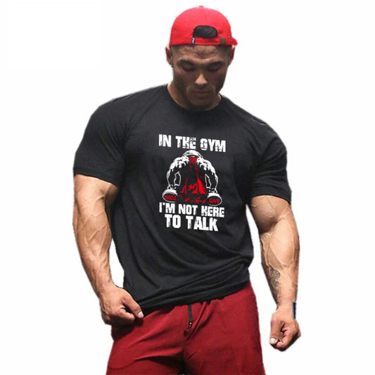 Muscleguys Brand Men's Gyms T Shirts slim fit T-Shirt Men Fitness Tops Bodybuilding Workout Clothes Cotton Tshirt male