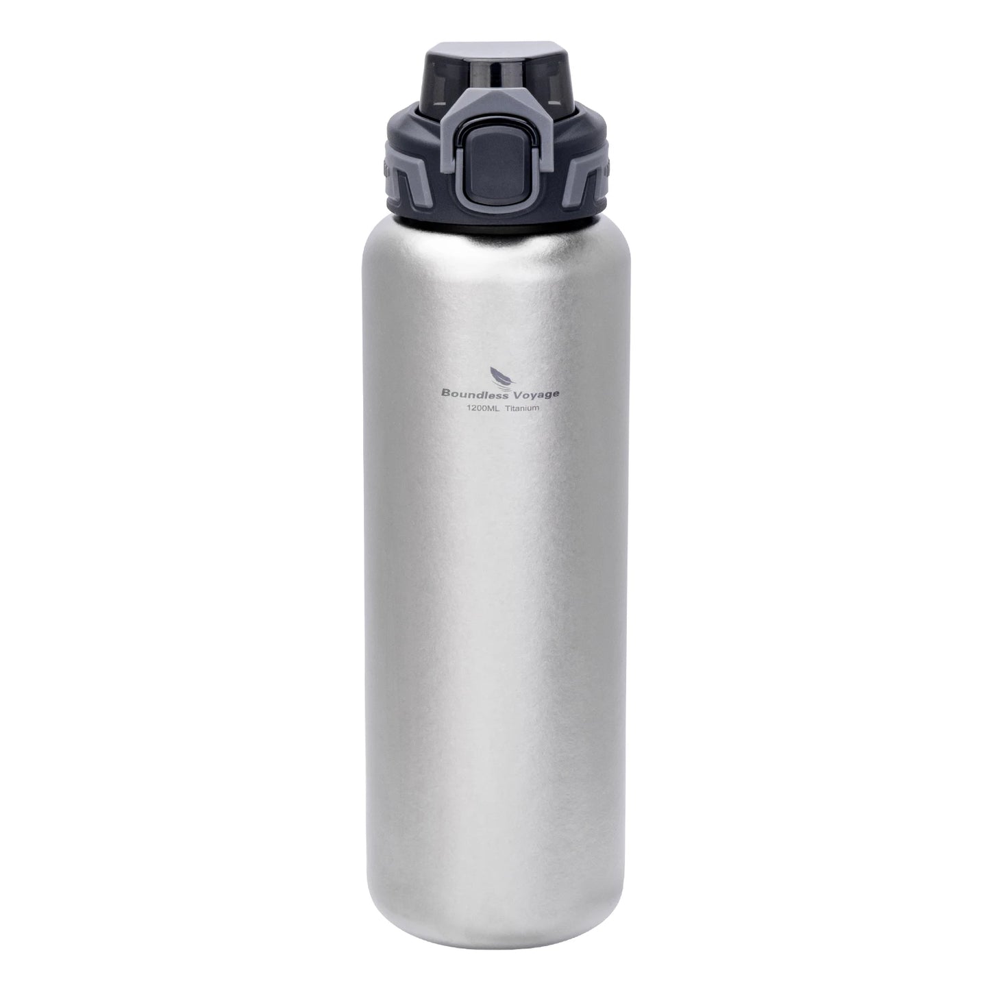 Boundless Voyage Titanium Water Bottle 1.2L Wide Mouth Flask Bottle Portable Water Canteen for Backpacking Gym Daily Use Ti3019D
