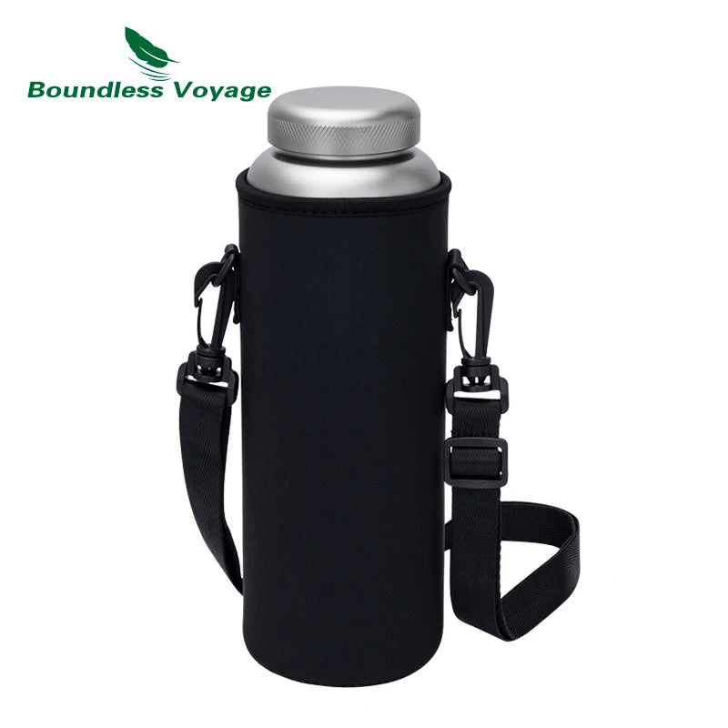 Boundless Voyage Titanium Water Bottle 1.2L Wide Mouth Flask Bottle Portable Water Canteen for Backpacking Gym Daily Use Ti3019D