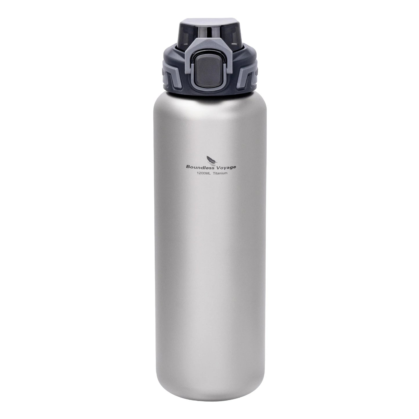 Boundless Voyage Titanium Water Bottle 1.2L Wide Mouth Flask Bottle Portable Water Canteen for Backpacking Gym Daily Use Ti3019D
